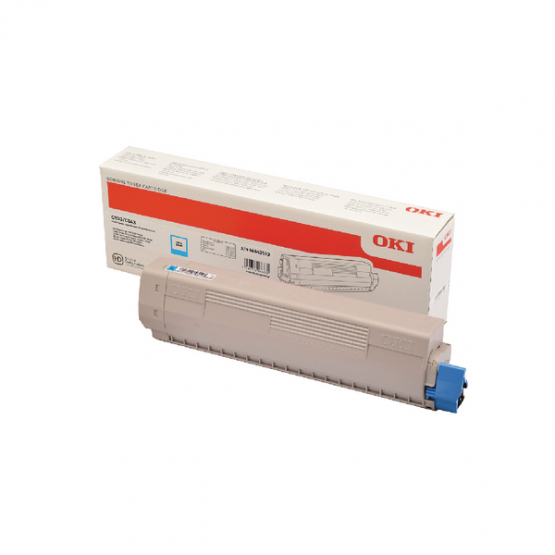 Oki EP 823/833/843 Cyan Original Toner Cartridge - 10,000 Capacity(46443103) 